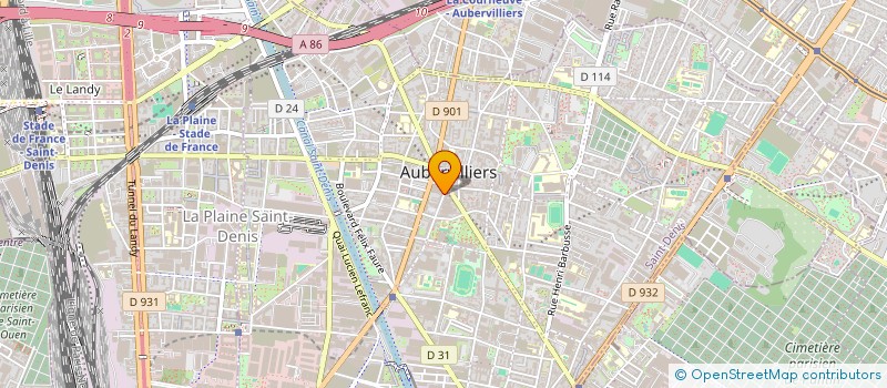 localisation de l'entreprise MONSIEUR JACQUES LECOEUR  AUBERVILLIERS