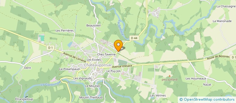 localisation de l'entreprise MONSIEUR JACQUES LEGER  CHATEAUPONSAC