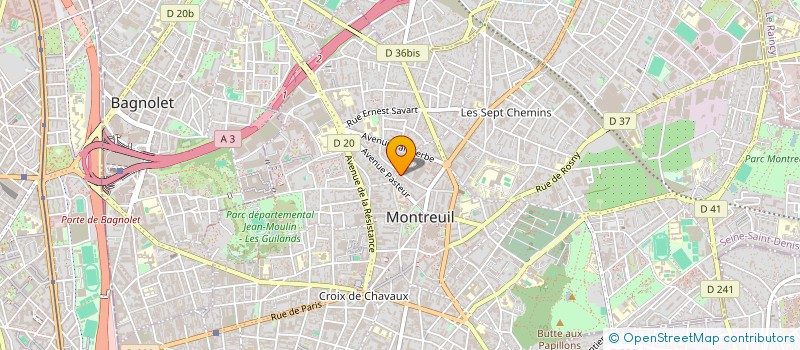 localisation de l'entreprise MONSIEUR JACQUES LEMAITRE à MONTREUIL