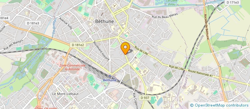 localisation de l'entreprise MONSIEUR JACQUES LENNEL  BETHUNE