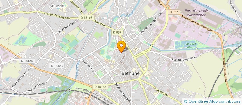 localisation de l'entreprise MONSIEUR JACQUES LETOMBE à BETHUNE