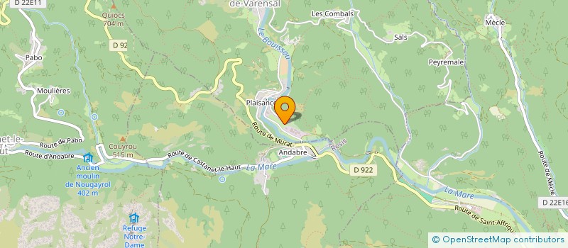 localisation de l'entreprise MONSIEUR JACQUES LEVRAEY  SAINT-GENIES DE VARENSAL