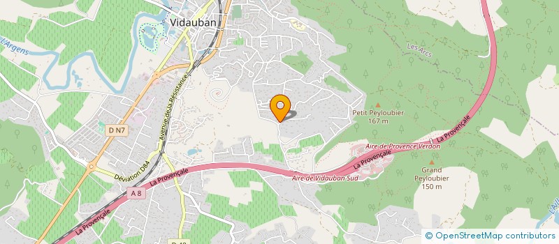 localisation de l'entreprise MONSIEUR JACQUES LONGHI à VIDAUBAN