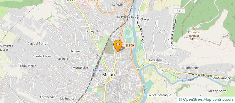 localisation de l'entreprise MONSIEUR JACQUES MALAVAL  MILLAU