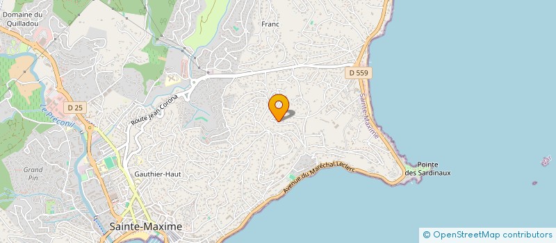 localisation de l'entreprise MONSIEUR JACQUES MARGNAT à SAINTE-MAXIME