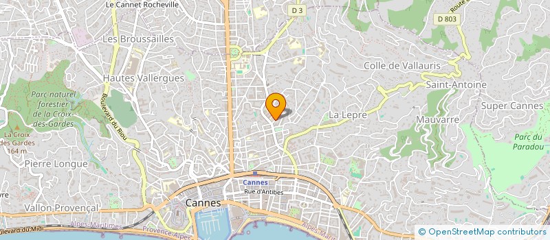 localisation de l'entreprise MONSIEUR JACQUES MEGE à CANNES