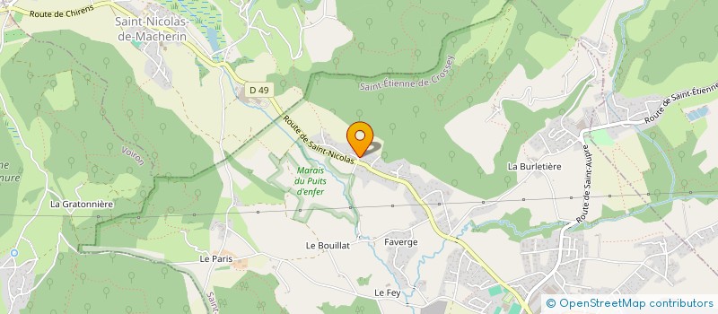 localisation de l'entreprise MONSIEUR JACQUES MERIAUX  SAINT-ETIENNE-DE-CROSSEY