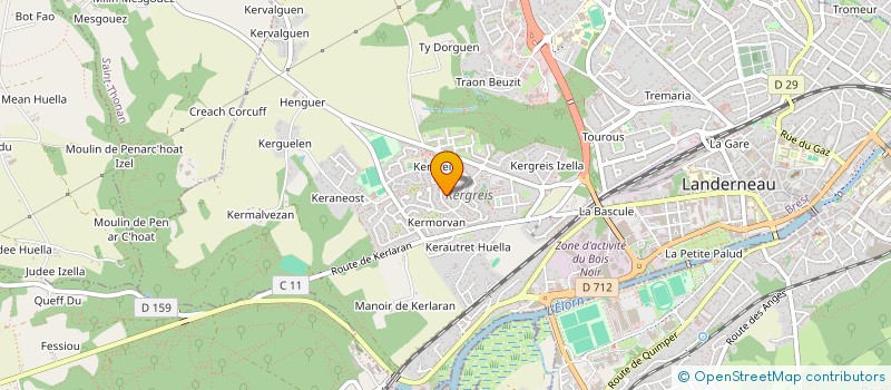 localisation de l'entreprise MONSIEUR JACQUES MESANGROAS  PLOUDIRY