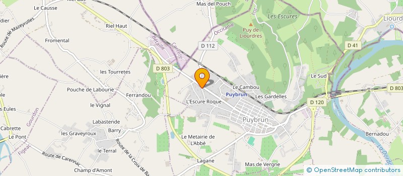 localisation de l'entreprise MONSIEUR JACQUES MEUNIER  PUYBRUN