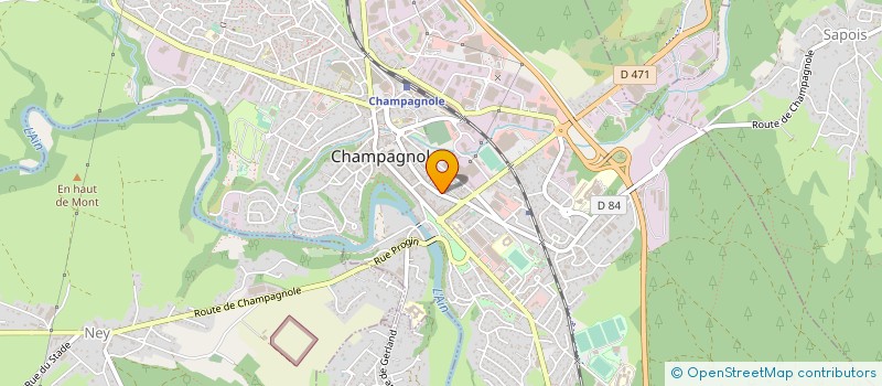 localisation de l'entreprise MONSIEUR JACQUES MICHELIN  CHAMPAGNOLE