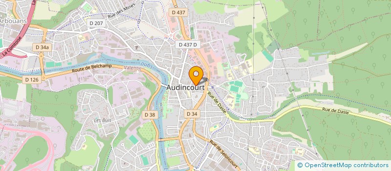 localisation de l'entreprise MONSIEUR JACQUES MIGOT  AUDINCOURT