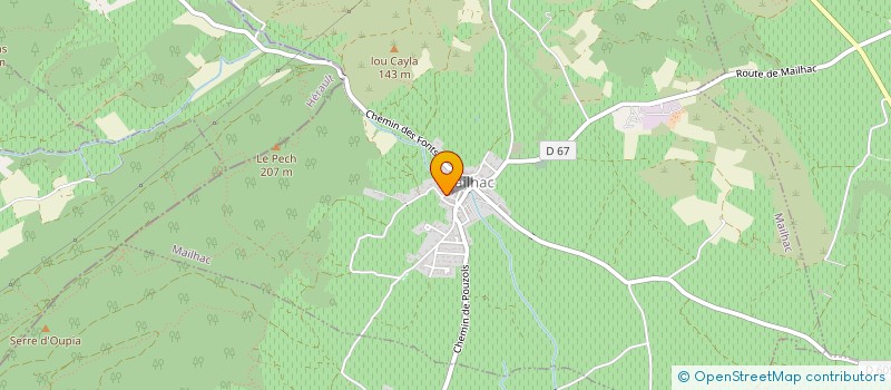 localisation de l'entreprise MONSIEUR JACQUES MOLINIER  MAILHAC