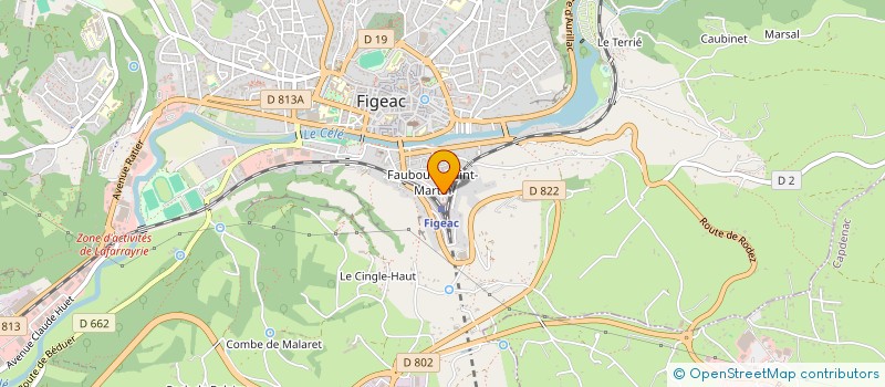 localisation de l'entreprise MONSIEUR JACQUES MORENAS  FIGEAC