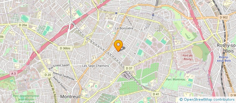 localisation de l'entreprise MONSIEUR JACQUES NDOGO à MONTREUIL