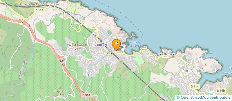 localisation de l'entreprise MONSIEUR JACQUES OLIVERES  COLLIOURE