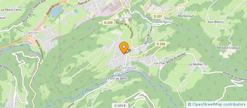 localisation de l'entreprise MONSIEUR JACQUES-OLIVIER BENOIT à ARVILLARD