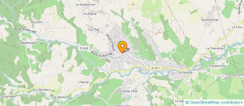 localisation de l'entreprise MONSIEUR JACQUES-OLIVIER CHEVILLOT  THURINS