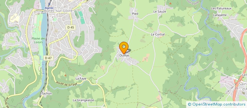 localisation de l'entreprise MONSIEUR JACQUES-OLIVIER GEREY  AUREC SUR LOIRE