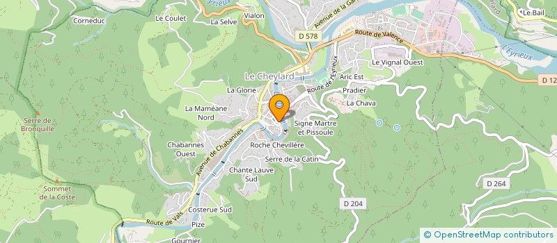 localisation de l'entreprise MONSIEUR JACQUES PAILHES à LE CHEYLARD