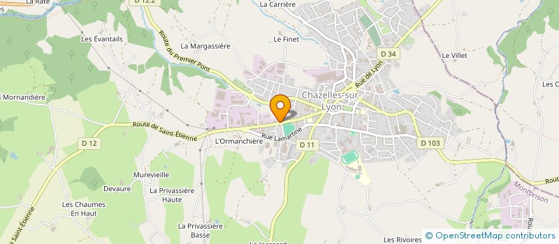 localisation de l'entreprise MONSIEUR JACQUES PAILLEUX  CHAZELLES-SUR-LYON