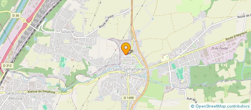 localisation de l'entreprise MONSIEUR JACQUES PELEGRIN  SAINT-SYMPHORIEN-D'OZON