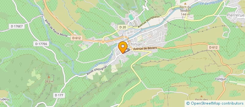 localisation de l'entreprise MONSIEUR JACQUES PELTIER  SAINT-CHINIAN