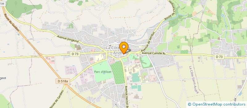 localisation de l'entreprise MONSIEUR JACQUES PERRIER à LA COTE-SAINT-ANDRE