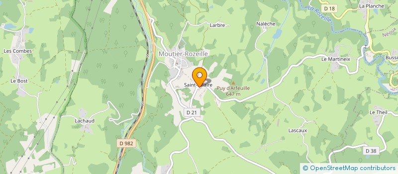 localisation de l'entreprise MONSIEUR JACQUES PICAUD à MOUTIER-ROZEILLE