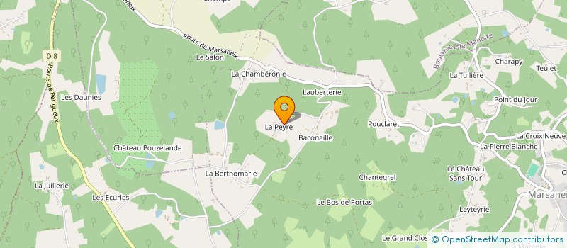 localisation de l'entreprise MONSIEUR JACQUES PINCHAUD à SANILHAC