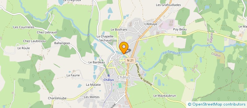 localisation de l'entreprise MONSIEUR JACQUES PLANCHAUD à CHALUS