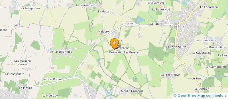 localisation de l'entreprise MONSIEUR JACQUES POTIRON  CASSON