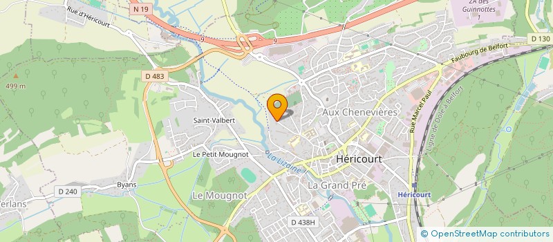 localisation de l'entreprise MONSIEUR JACQUES POZZI  HERICOURT