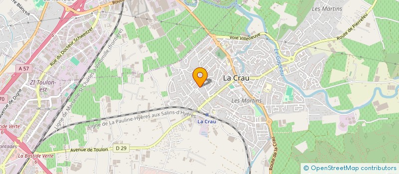 localisation de l'entreprise MONSIEUR JACQUES PRAMPARO à LA CRAU