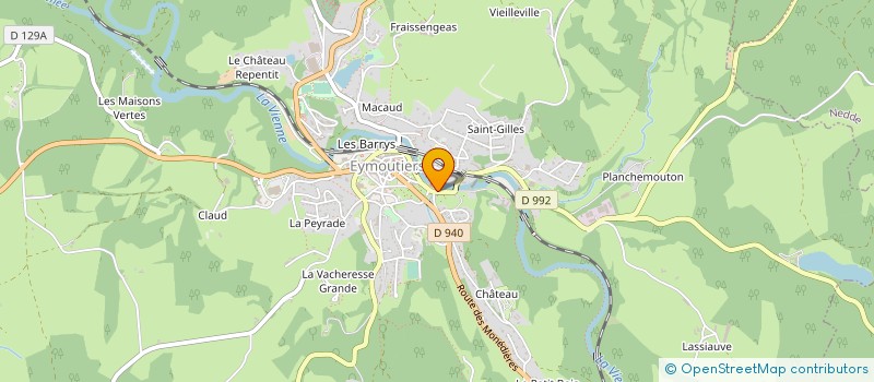 localisation de l'entreprise MONSIEUR JACQUES RATINEAU à EYMOUTIERS