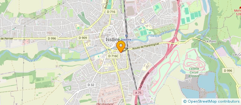 localisation de l'entreprise MONSIEUR JACQUES RAYNAUD  ISSOIRE