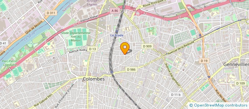 localisation de l'entreprise MONSIEUR JACQUES RENAULT à COLOMBES