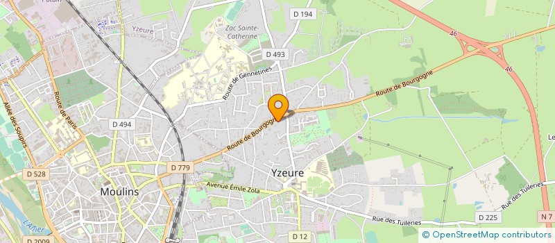 localisation de l'entreprise MONSIEUR JACQUES REVERET  GENNETINES