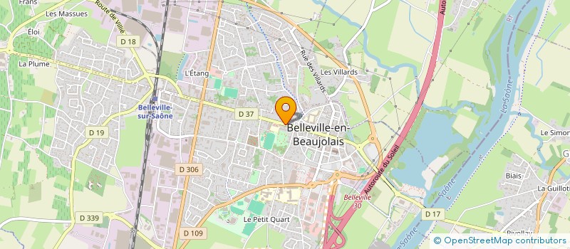 localisation de l'entreprise MONSIEUR JACQUES RIBAUT  BELLEVILLE-EN-BEAUJOLAIS