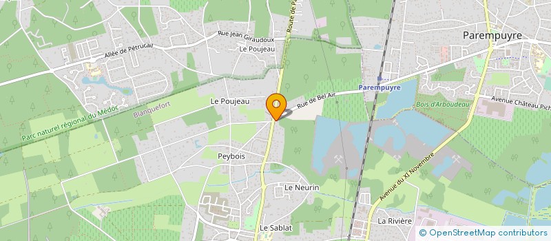 localisation de l'entreprise MONSIEUR JACQUES RIGALLAUD à BLANQUEFORT