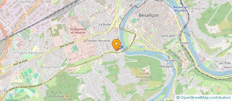 localisation de l'entreprise MONSIEUR JACQUES ROLAND à BESANCON
