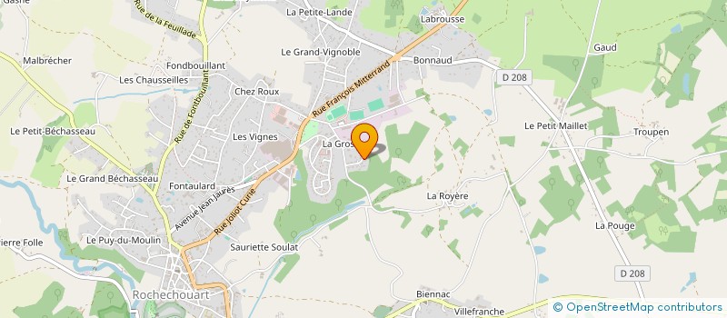 localisation de l'entreprise MONSIEUR JACQUES ROUGIER  ROCHECHOUART