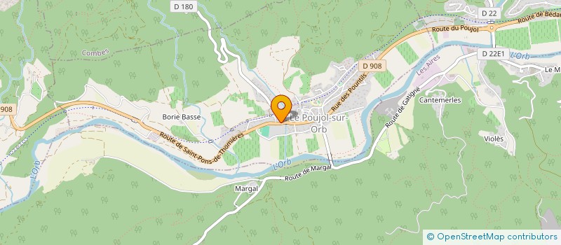 localisation de l'entreprise MONSIEUR JACQUES ROUSSEL  LE POUJOL-SUR-ORB