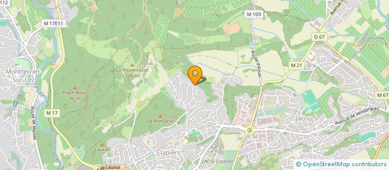localisation de l'entreprise MONSIEUR JACQUES ROUZIER  CLAPIERS