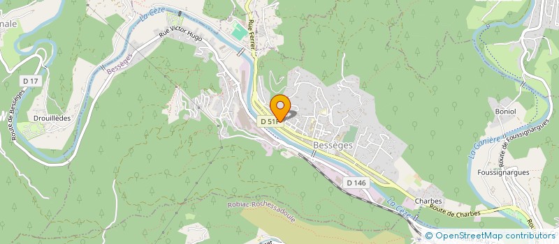 localisation de l'entreprise MONSIEUR JACQUES SAINT ETIENNE  BESSEGES