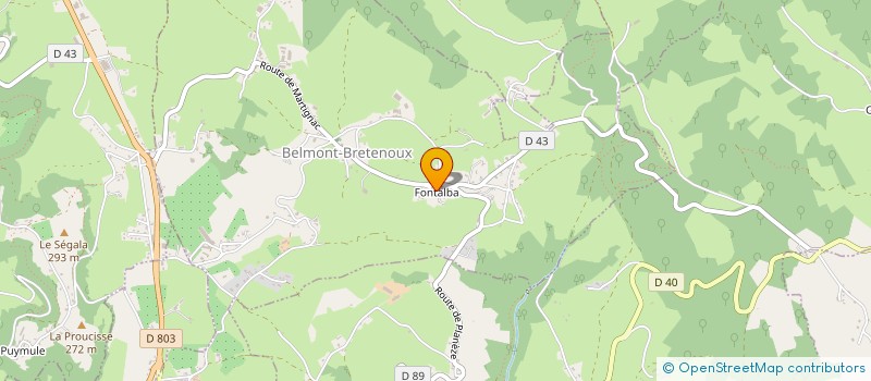 localisation de l'entreprise MONSIEUR JACQUES SALACROUP  BELMONT-BRETENOUX