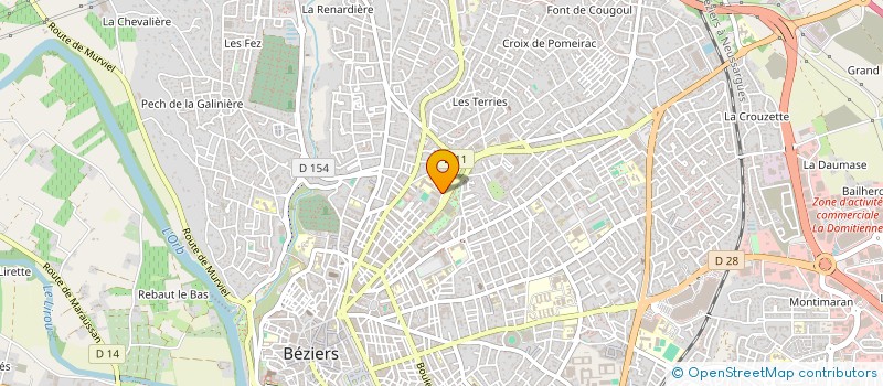localisation de l'entreprise MONSIEUR JACQUES SAUVARD à BEZIERS