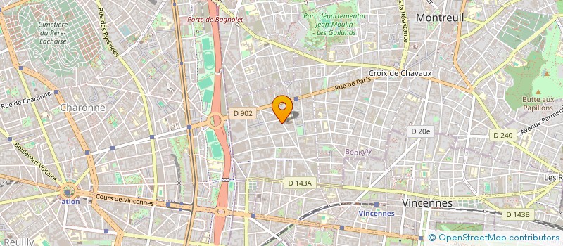 localisation de l'entreprise MONSIEUR JACQUES SEBBAG  MONTREUIL