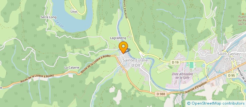 localisation de l'entreprise MONSIEUR JACQUES SOLIGNAC  SAINTE-EULALIE-D'OLT