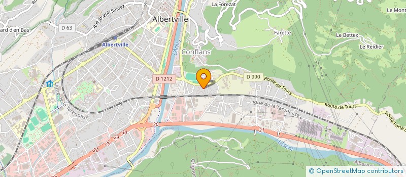 localisation de l'entreprise MONSIEUR JACQUES SONZOGNI  ALBERTVILLE