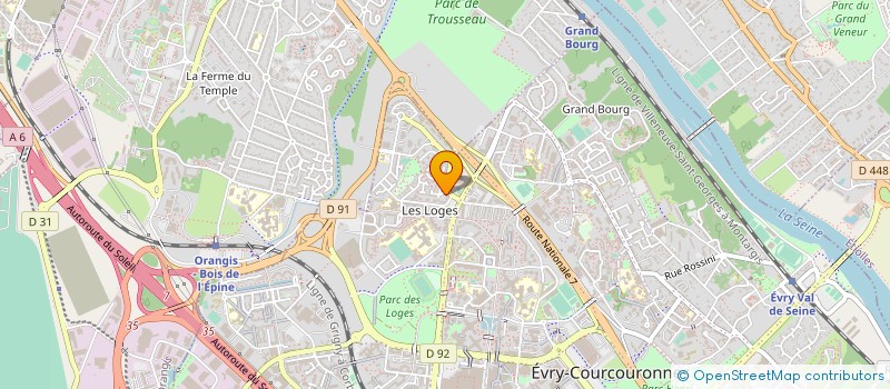 localisation de l'entreprise MONSIEUR JACQUES THAVARD  EVRY-COURCOURONNES